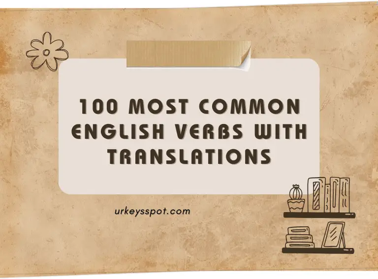 100 Most Common English Verbs with Translations